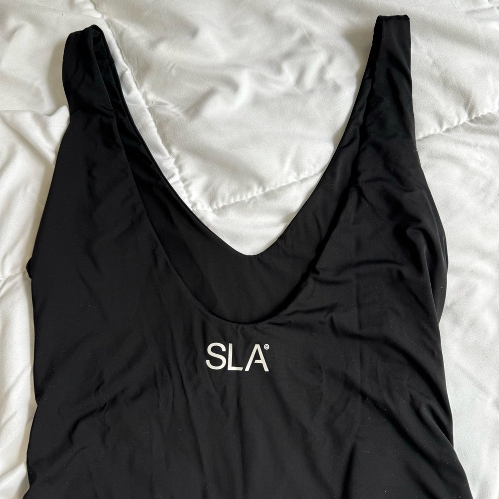 SLA The Label Black V-Neck Bodysuit - Size Large - Picture 5 of 8